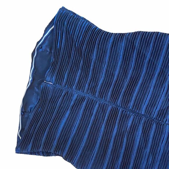 LE CHATEAU Blue Metallic Strapless Fitted Dress S - Picture 3 of 9